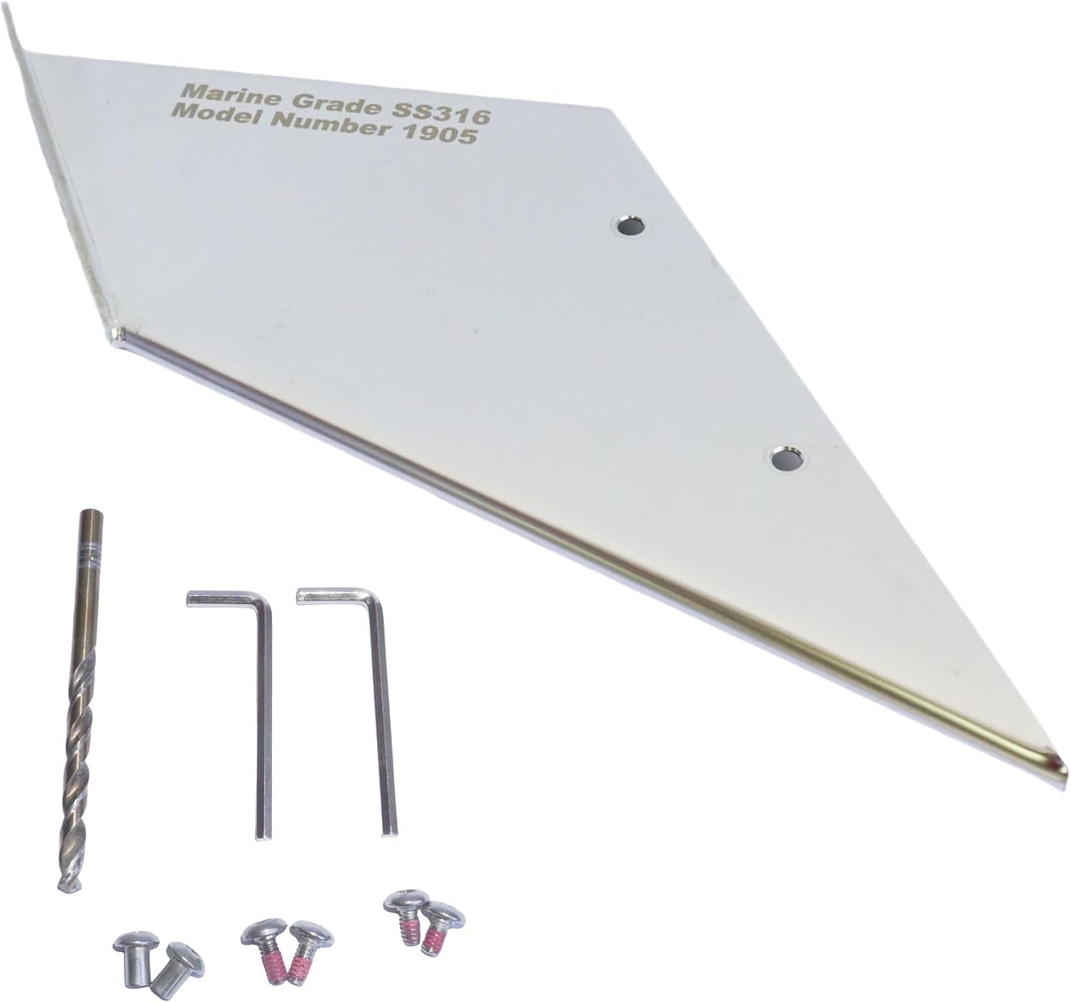 Boat Marine 27211 Stainless Steel Skeg Cover Guard Protector Kit for Mercury 75 90 115 135 150 175 200 225 250 300 HP Outboard Replace 1905