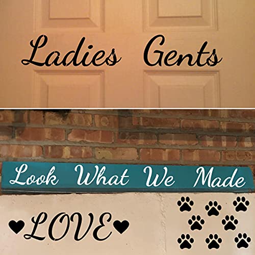 Large Letter Stencils For Painting On Wood - 44 Pack Alphabet Letter Number Stencil Templates With Signs, Reusable Plastic Stencils In 3 Fonts And 284 Designs For Chalkboard Fabric Wood Signs #TOP5