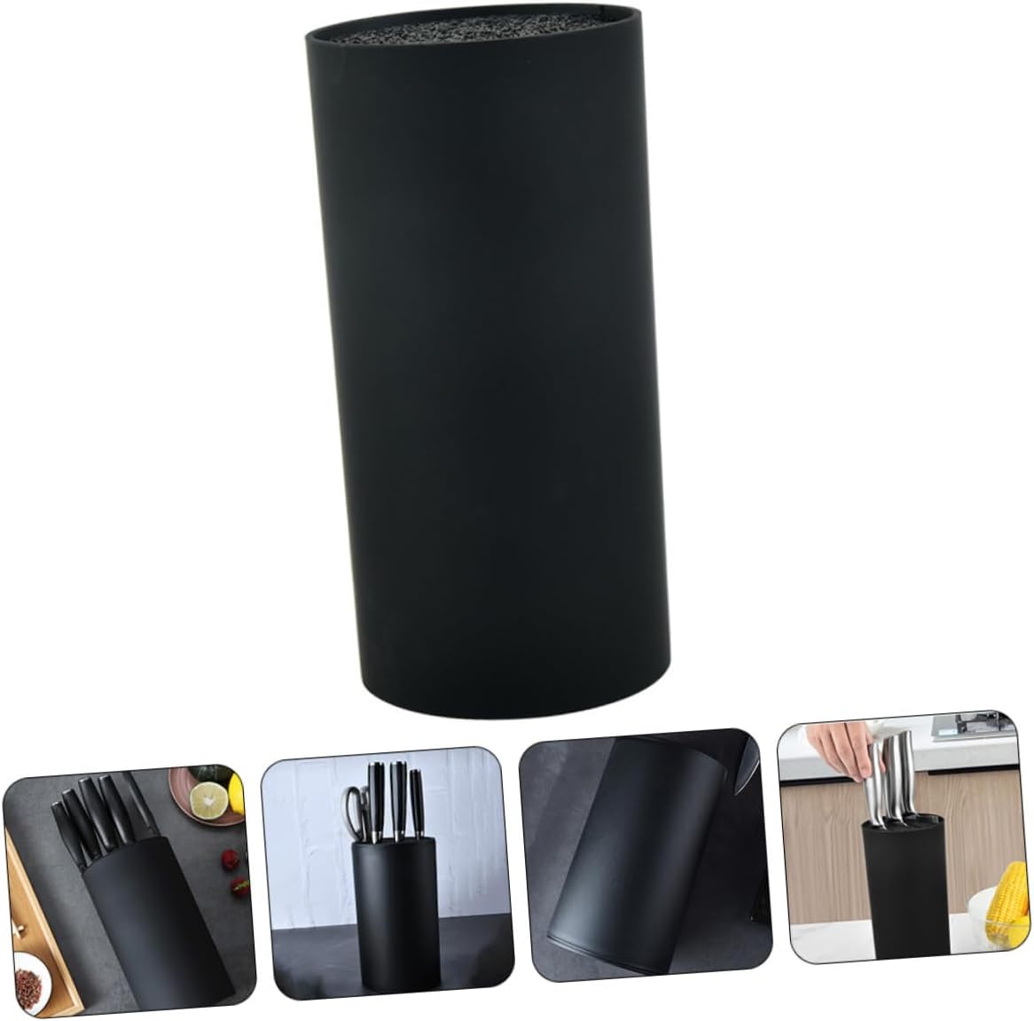 ABOOFAN Multi Functional Knife Storage Rack Kitchen Tool Holder Black Safe Organizer Convenient Cutter Holder for Household Kitchen Tool Storage