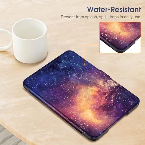 Image of Fintie Case for 7 inch All-New Kindle Paperwhite (12th Generation, 2024) and Kindle Colorsoft Signature Edition - Slim Lightweight Shell PU Leather Protective Cover with Auto Sleep /Wake, Galaxy