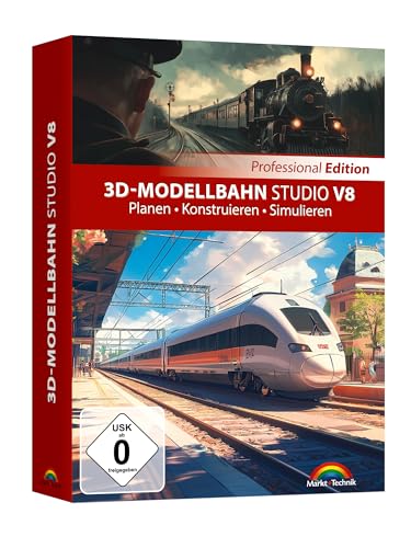 3D Modellbahn Studio V8 PRO - Eisenbahn Simulator für Windows 11, 10, 8.1, 8, 7
