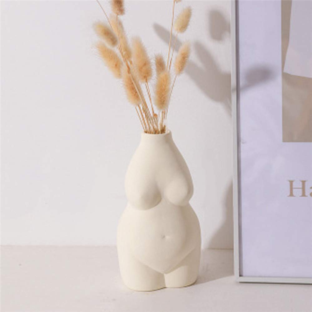 Vase en résine et pot de fleur céramique pour décoration de bureau et maison