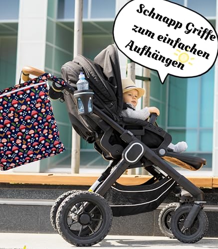 TRASUN Wetbag Kindergarten Nasstasche Windel Taschen Schwimmsachen Nassbeutel Nasse und Trocken Wickeltasche 2er Wasserdicht Waschbar… – Ansicht 5