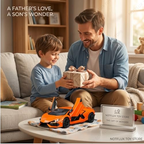 Image of 1:24 Lamborghini Revuelto Diecast Model Car | Luxury Sports Car Toy with Light & Sound | Alloy Metal Pull Back | Best Birthday Gift for Kids Boys & Collectors [Multicolor] [Pack of 1]