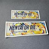Horayten Car Stickers Anime Girl Hentai OR DIE Decoration Graffiti Scratches Cover Decal Tape for Laptop Helmet Computer Reflective 2PCS