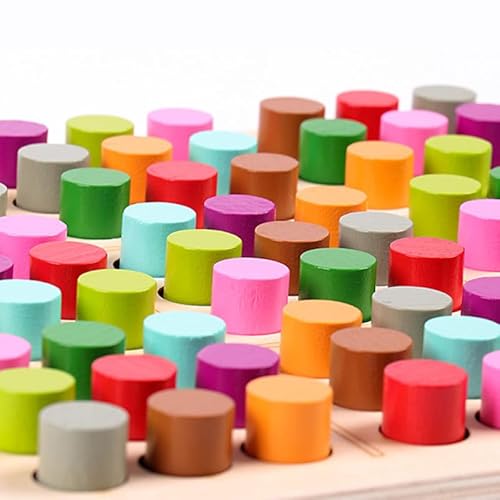 BESPORTBLE Holz Sudoku für Pädagogisches Legespiel mit Bunten Formen Leicht und Tragbar Fördert Gedächtnis und Geeignet für Vorschulkinder Ab Jahren