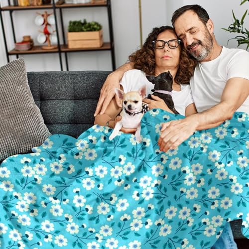 Jeté de canapé polaire à fleurs pour des soirées cocooning chaleureuses
