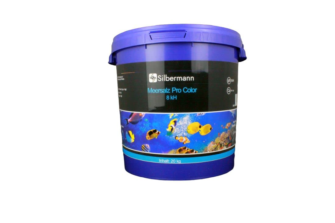 Silbermann Meersalz pro Color 8 KH für Meerwasseraquarium 20 kg Eimer für 550 l