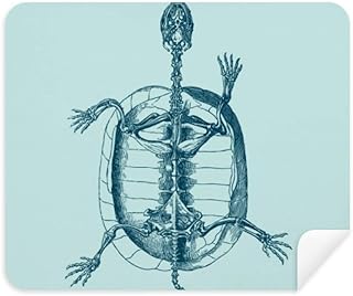 Skeleton Sketch Tortoise Animal Cleaning Cloth Screen Cleaner 2pcs Suede Fabric