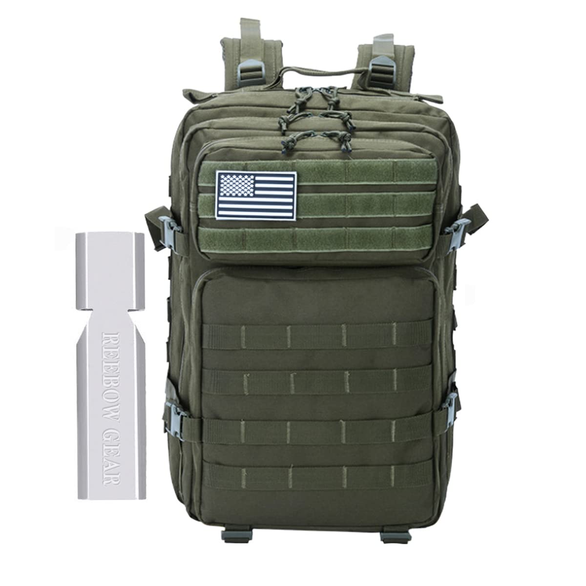 REEBOW GEAR Plecaki kempingowe turystyczne 45 l, plecak taktyczny, duży, 3 dni, plecak taktyczny, wytrzymały plecak Molle Army Assault Pack na polowanie, trekking, kemping, inne aktywności na świeżym