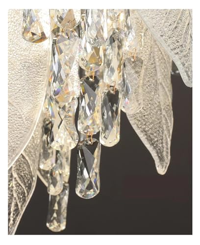 Lustre éclairage d'intérieur suspendu en cristal pour table à manger