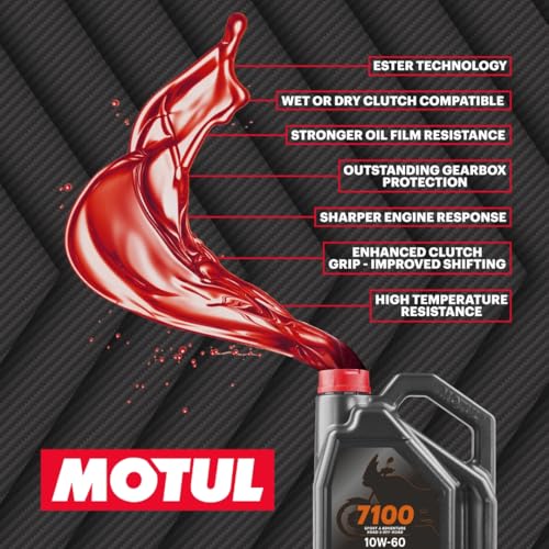 Motoröl 10W60 Motul 104101 7100 4T, 4 Liter
