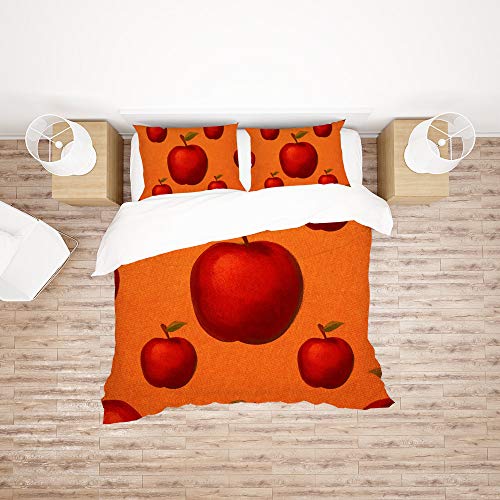 Housse de couette King size pommes pour chambre et hôtel - 3