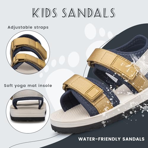 Toddler Little Kid Sandals Boys Girls Adjustable Strap Open-Toe Summer Outdoor Unisex Child Sport Beach Sandals(Toddler/Little Kid/Big Kid)2