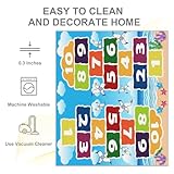 Playroom Rug for Kids Sky Ocean Beach Hopscotch Game Rugs, Area Rugs for Boys Girls Toddlers Bedroom Decorative Play Mat for Babies 1-6 Years (Sky Ocean Beach Hopscotch, Double Fun 120 x 180 CM) - Image 3