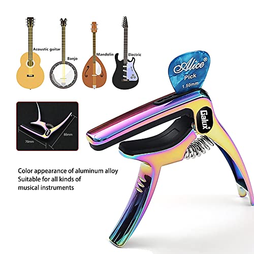 Sdyqd 3In1 Guitar Capo For Acoustic And Electric Guitars(With Pick Holder And Picks),Guitar Accessories, Performance Guitar Capo For Acoustic Guitar, Electric Guitar Capo #TOP3