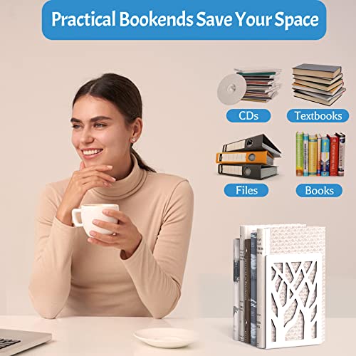 Shikaman Bookends,Decorative Metal Heavy Duty Book End Supports For Bookrack Desk thumb #1