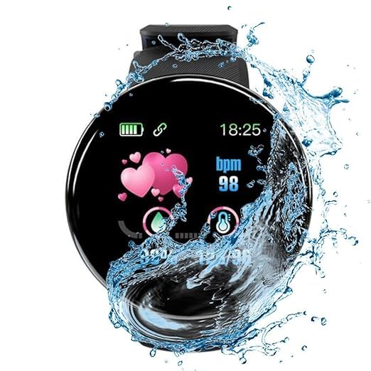 Image of Smart Watch for Men, Fitness Tracker with Step Counter, Heart Rate Monitor, Distance Tracking, Black