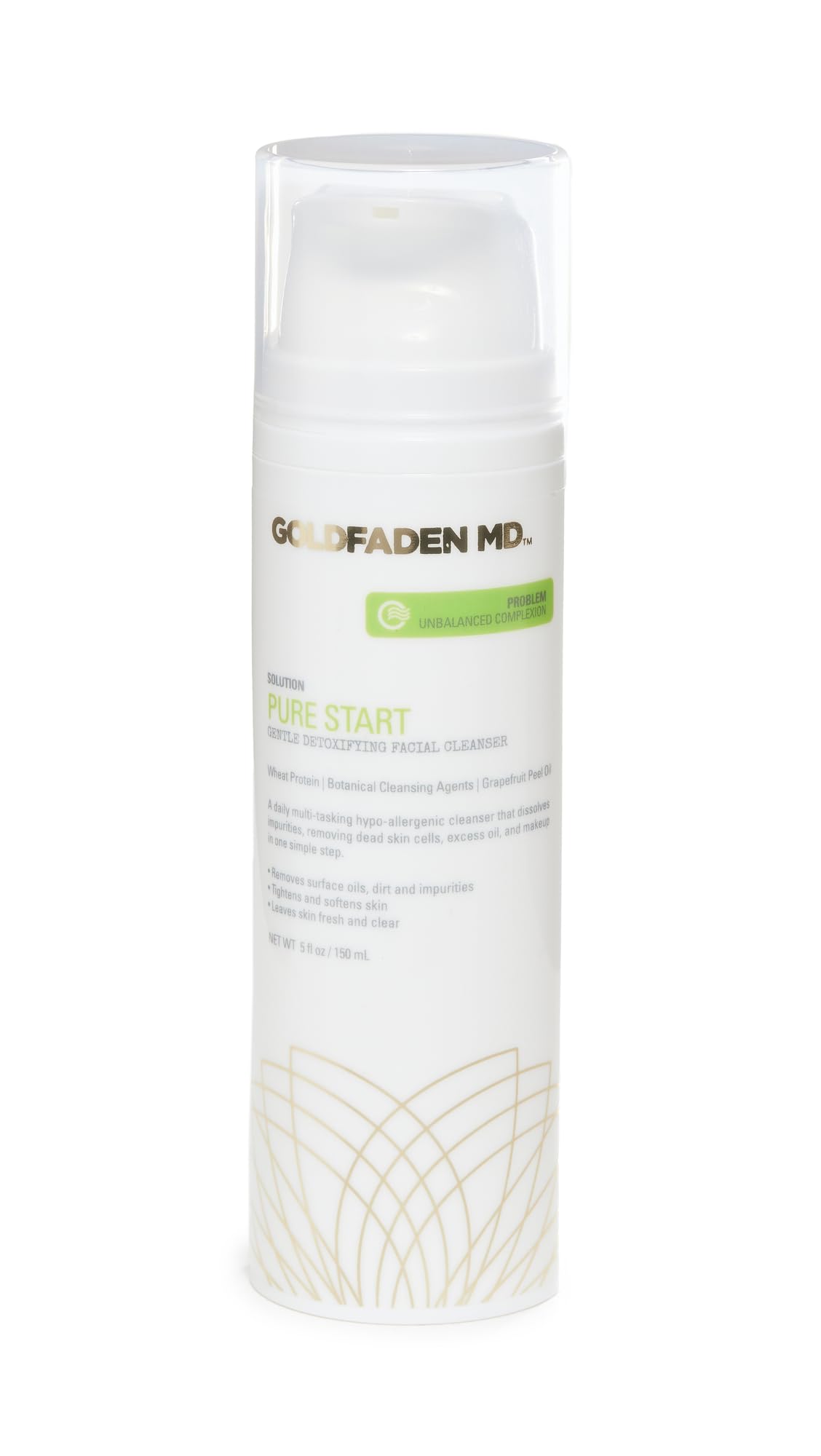 - GOLDFADEN MD Pure Start Gentle Detoxifying Natural Facial Cleanser, 5 Fl Oz