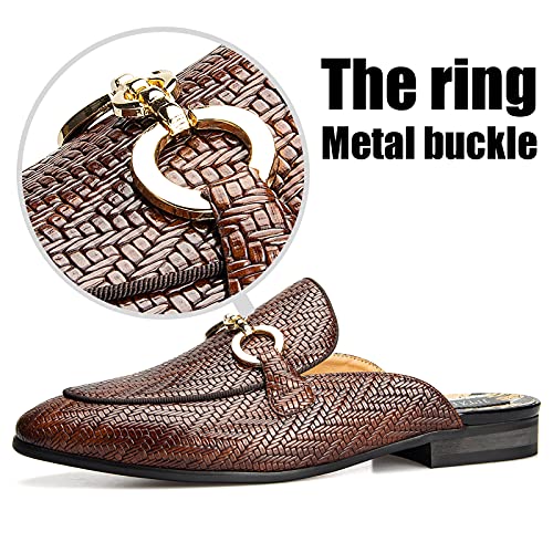 JITAI Men's Mules - Slip-On Loafers, Casual Half Loafers, Backless Sandals2