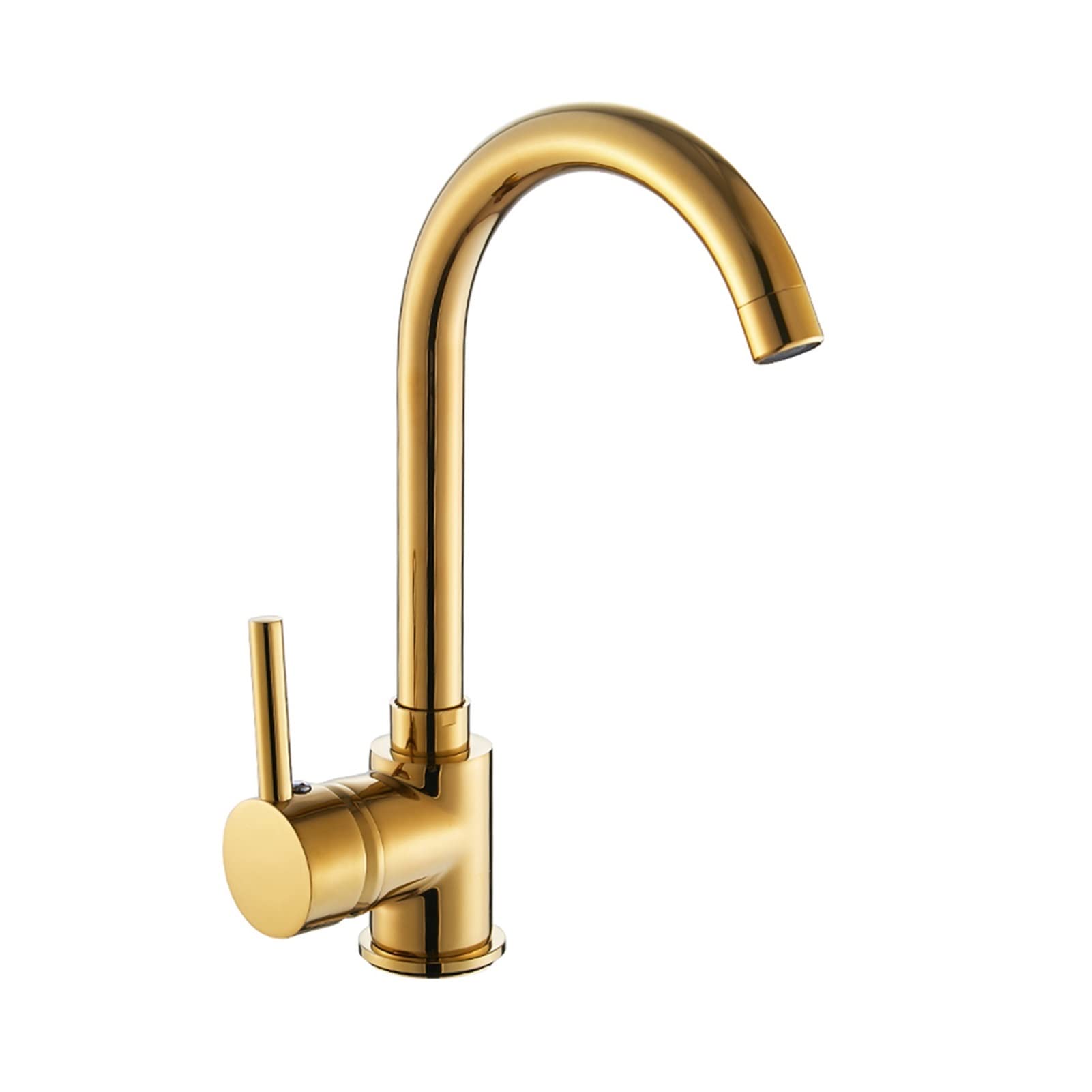 Robinet de cuisine en or de luxe mitigeur eau chaude froide pour évier de cuisine ouverte