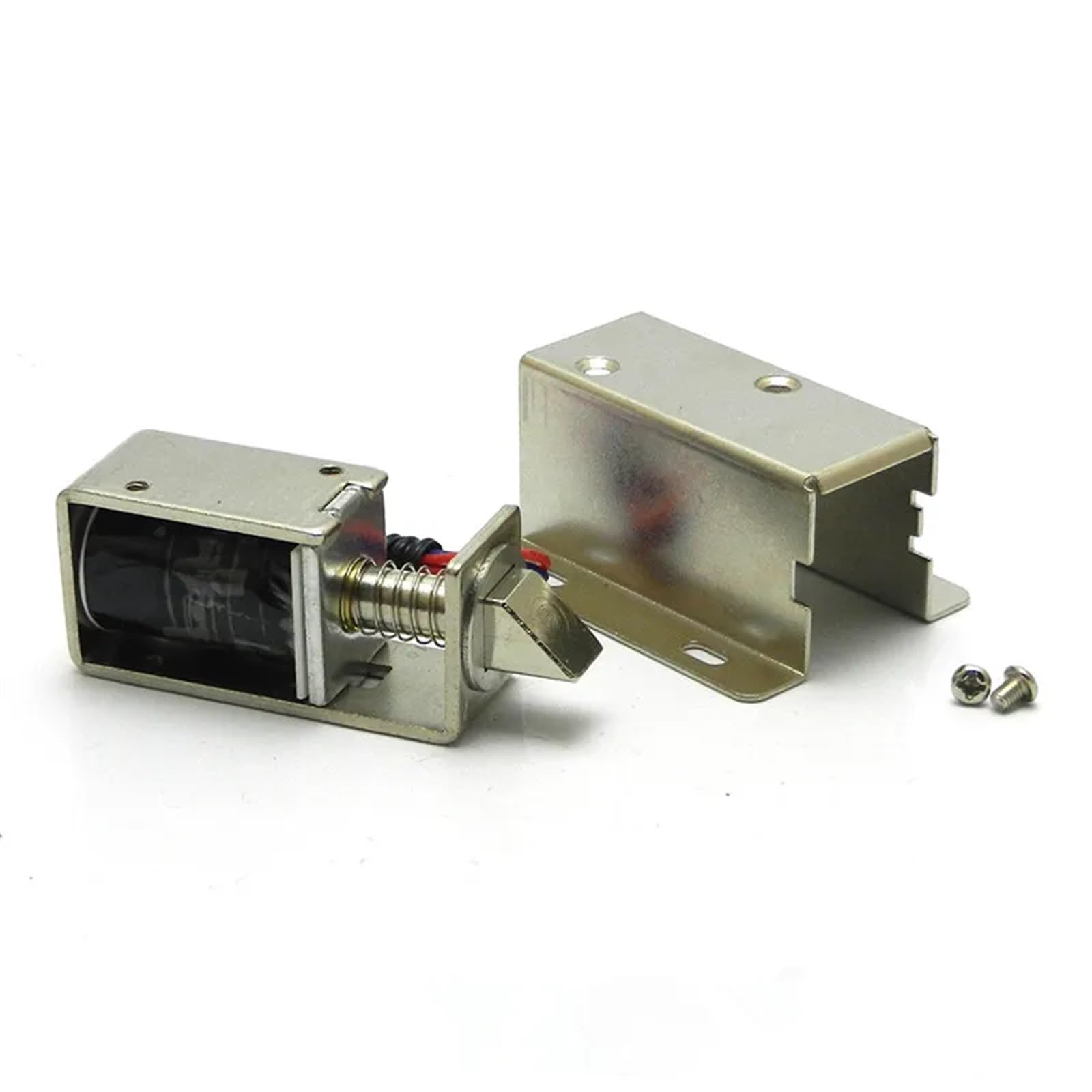 1 x elektromagnetyczny zamek elektromagnetyczny, DC 12 V 24 V, zestaw działań Push & Pull for Electric door lock or drawer, small electric drive input lock (24V)