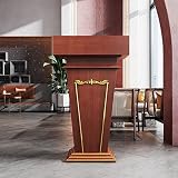 lutrin podium pupitre de conférence lutrins et pod Lutrin Sur Pied, Podium En Bois Pour Bureau D'entreprise/ hôtel/ centre Commercial/ célébration, Avec Garde-corps Élevé Et Tiroir. ( Color : Wood col