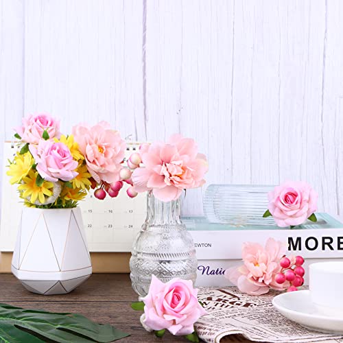 Obangong 12 Pcs Artificial Flower Napkin Rings Floral Napkin Rings Peony Napkin Holder Buckles Farmhouse Crafts For Wedding Valentine's Banquet Mother's Day Home Table Decorations #TOP5