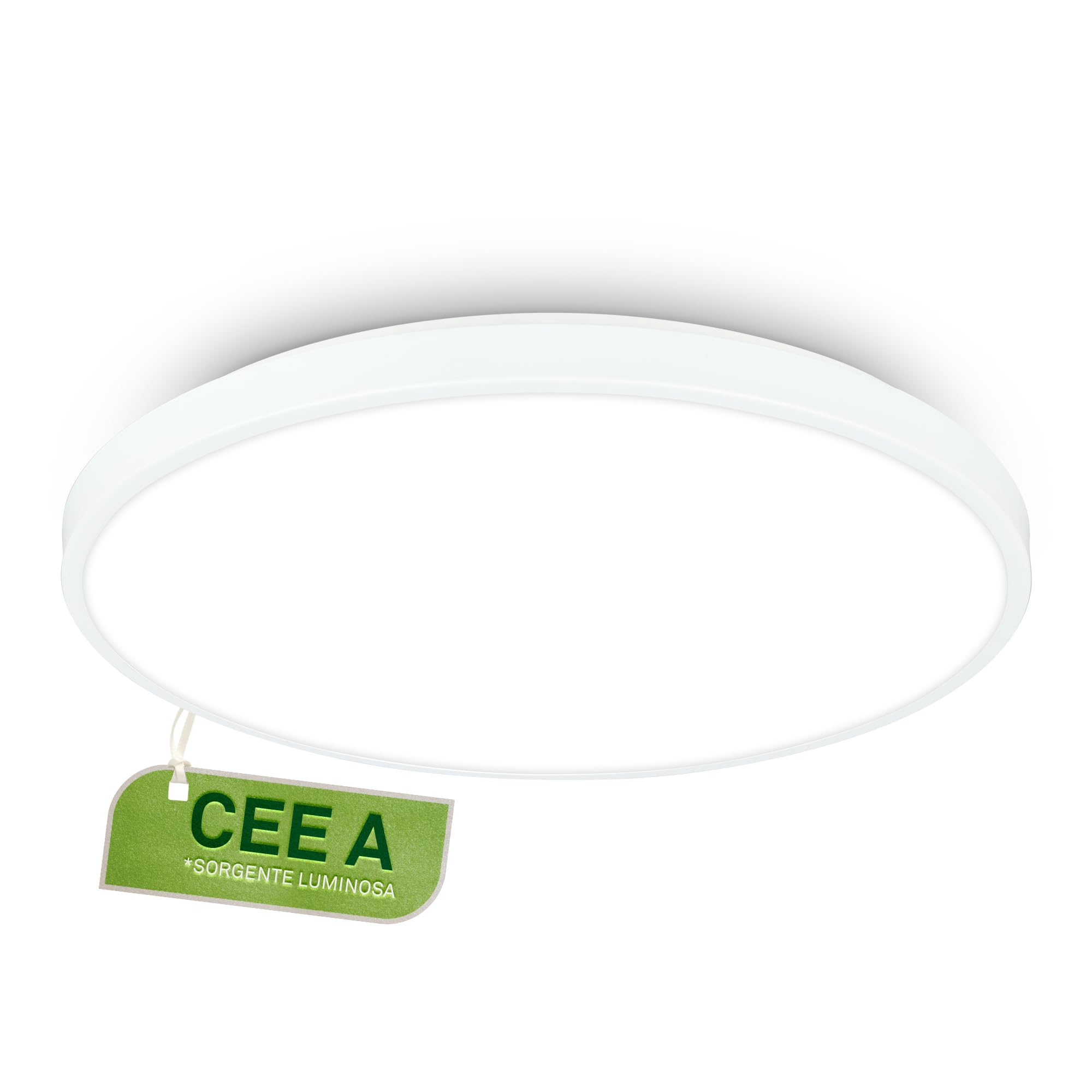 BRILONER - Plafoniera LED, CEE A sorgente luminosa, 17,1W a 3900lm, luce bianca neutra, decoro in alluminio, lampada soffitto, plafoniere da soffitto, 38x6 cm, bianco