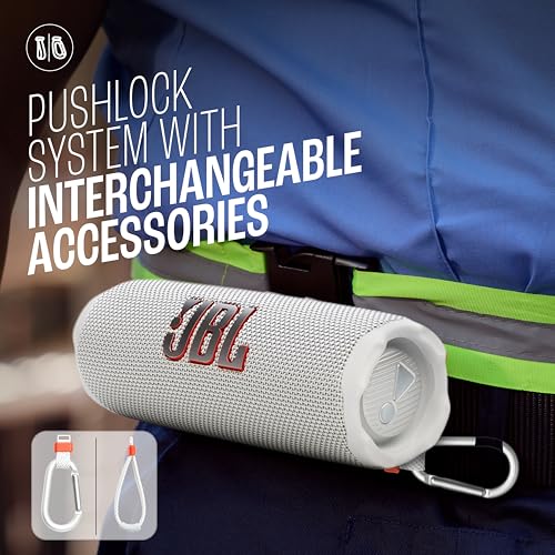 Image of JBL Flip 7 Wireless Portable Bluetooth Speaker, Bold Pro Sound with AI Sound Boost, 16Hrs of Playtime, IP68 Water & Dustproof, Multi-Speaker Connection by Auracast, Personalization App (White)