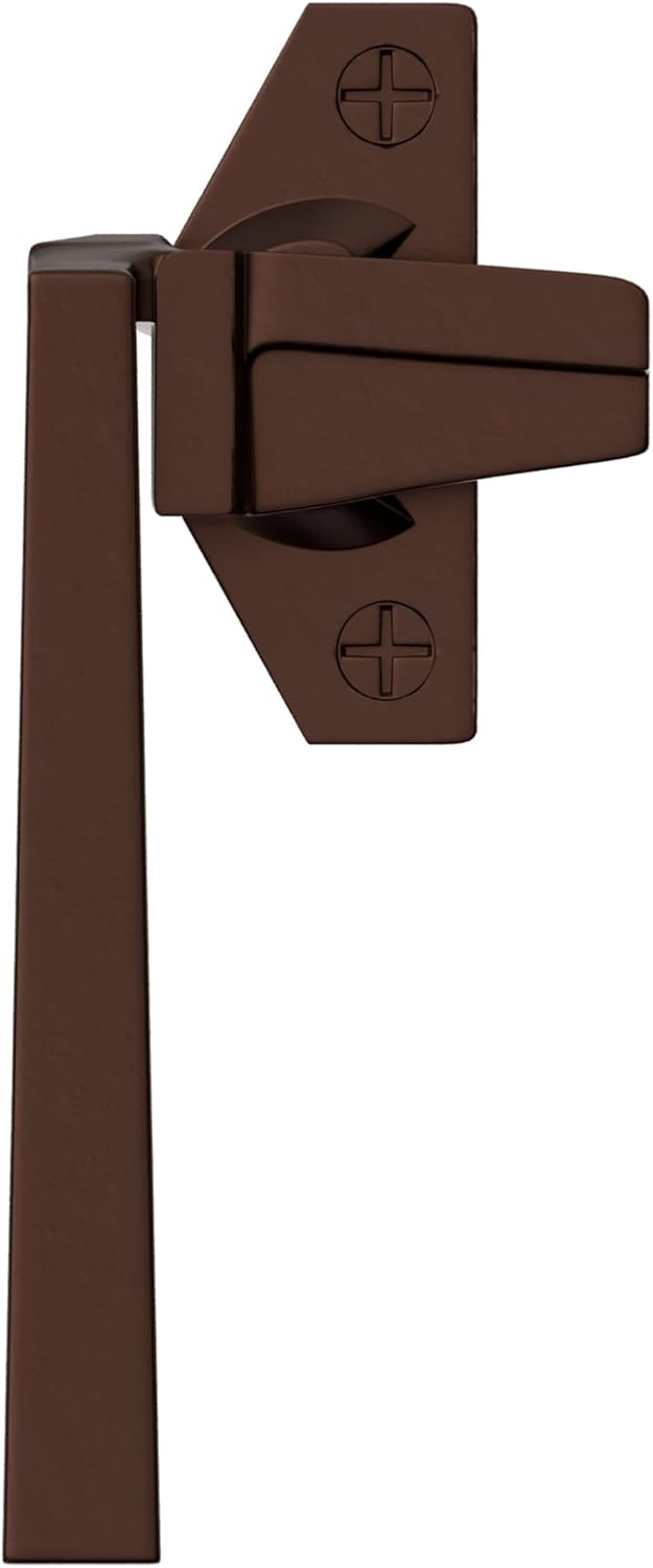 BRIXWELL Cam Handle, Right Hand Type, Die Cast Material, Beige Finish, 1-1/2" Mounting Plate Height, 11/32" Projection Offset Base Window Latch Cam Lock Assembly for Casement or Awning Windows