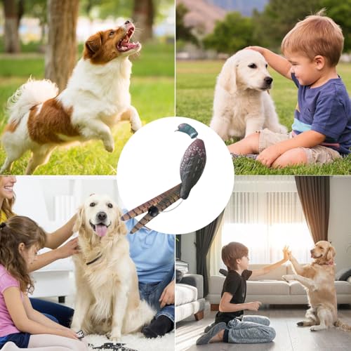 Hundetrainings-Dumy – PU, 30 cm, Hundestoßstange, Fasan-Spielzeug, interaktives Spielzeug mit realistischem Duft und schwimmfähigem Design für Retriever-Training, Outdoor-Spielen und Geflügelübungen