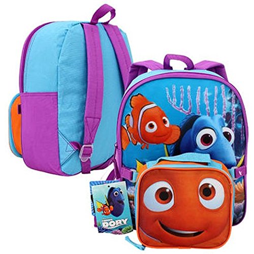Finding Nemo Mini Backpack Set with Dory Snack Container and Finding Dory Stickers