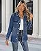 luvamia Light Jackets For Women Distressed Jean Jacket Women Blue Jacket Women Spring Winter Jackets For Women Casual Tops For Women Womens Denim Jacket Size 3X-Large Size 24 26