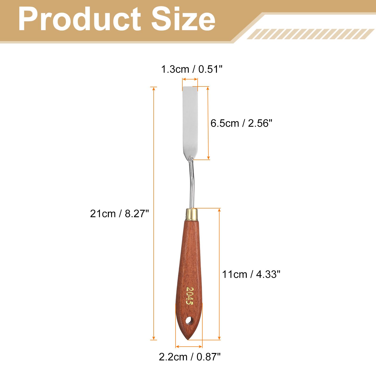 HARFINGTON 2pcs Palette Knife Painting Tool 2.56