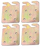 Yongle Store Wood Bed Rail Hook Plates,Pack of 4,for Wooden Bed,Wooden Headboard,Footboard...