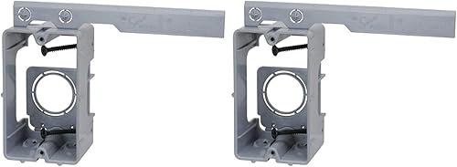 Vista 58 de Southwire MSBST250 - Caja inteligente eléctrica para montaje y techo, diente de tiburón con sierra de agujero, soporta 6 libras, color gris