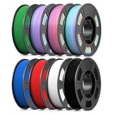 UJOYBIO 3D Printer Filament PLA Plus 1.75mm, Bundle PLA Filament 1.75mm PRO, Elite PLA+ Filament Dimensional Accuracy +/- 0.03 mm, 250g Spool, 8 Packs