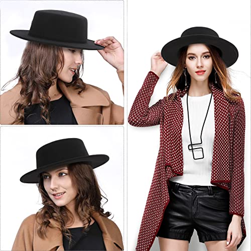 Sombrero Fedora Clásico Negro Unisex Talla Ajustable miniatura 4