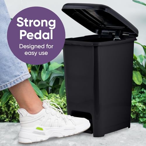 Caneca de basura ovalada Superio con pedal 6.5 gal 2 pack miniatura 6
