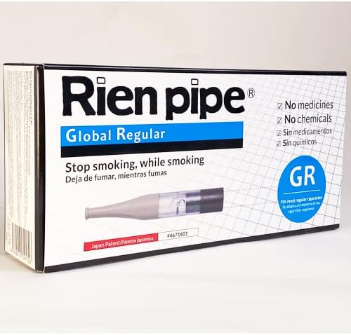 Rien Pipe GR. Stop smoking the stress-free way—reduce nicotine content by 3% daily, quit smoking within 31 days (31 pipes, 31-day kit) (GR - Compatible with most regular cigarettes)