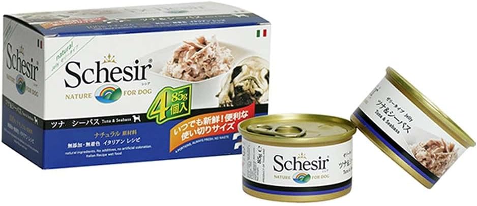 シシア (Schesir) ドッグ ツナ&シーバス 85g×4 C612