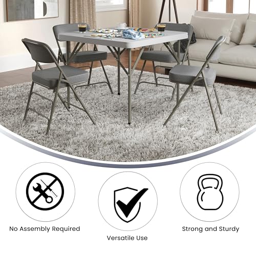 Flash Furniture 2 Pack Hercules Series Premium Curved Triple Braced & Double Hinged Fabric Metal Folding Chair - Image 6