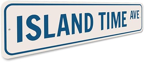 Miniatura 7 de Letrero de Island Time Ave, letrero de calle de playa personalizado, letrero de amante del océano, decoración de casa de playa, letrero de aluminio