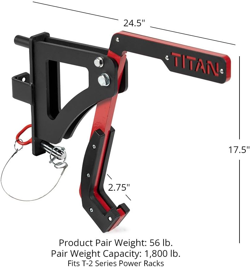 Titan Fitness Adjustable Monolift Attachment for T-2 Series Power Rack, 1,800 LB Weight Capacity