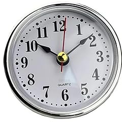 Mozff 1 Pc Silver Mini 2 1 / 2 Insert Clock 65 mm Round Movement Clock White Face Tone Arabic Mozff 1 Pc Silver Mini 2 1 / 2 Insert Clock 65 mm Round Movement Clock White Face Tone Arabic item