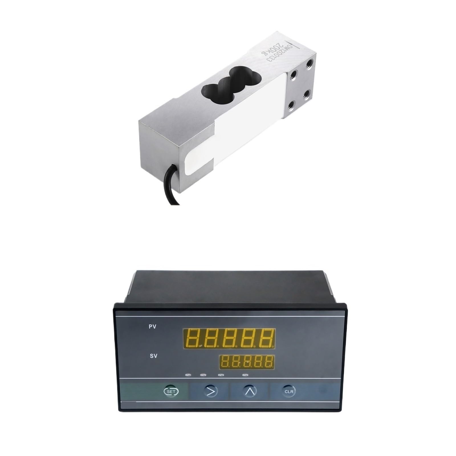 JJHQOKYNA Load Cell Sensor with 5 Digital Indicator Display The Pressure Tension Beam Weighing 200KG