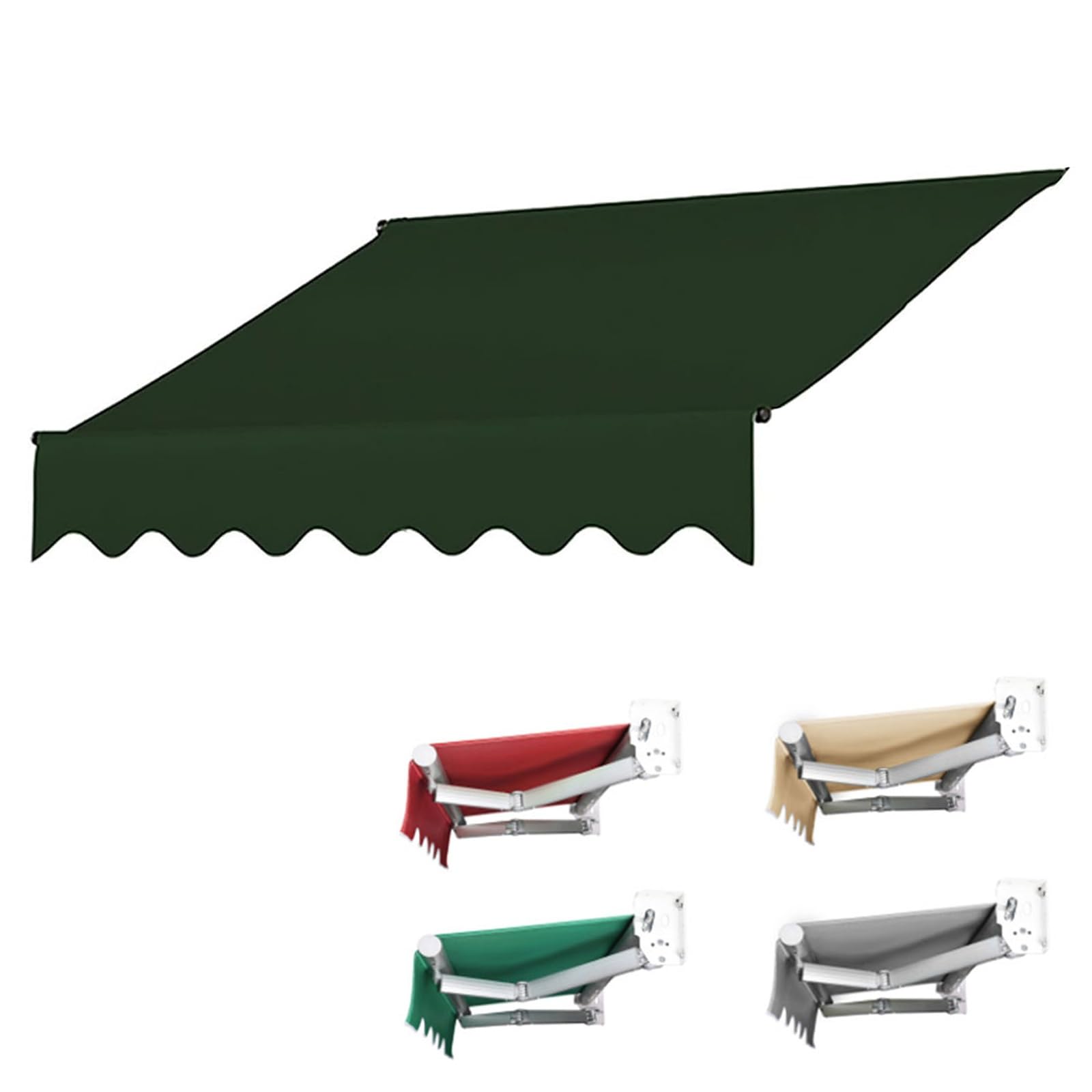 Toile pour auvent 3x2.5m imperméable en polyester résistant sans cadre pour jardin et terrasse