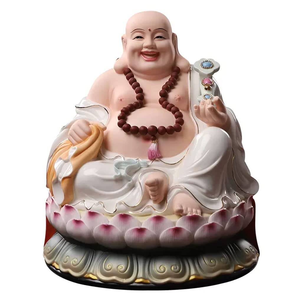 Estatua de Maitreya de apareamiento, Gran Barriga, Adorno de Buda de la Suerte, Dios de la Riqueza, protección del hogar, consagración de estatuilla Zen, Escultura sentada, decoración