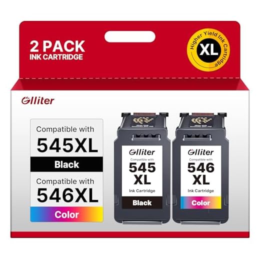 Glliter 545XL 546XL Multipack für Canon Druckerpatronen 545 546 für Canon 545 XL Schwarz und Farbe Kompatibel mit Canon PIXMA TS3355 Patronen für Canon PIXMA TS3350 TS3450 TS3150 MX495 (Multipack)